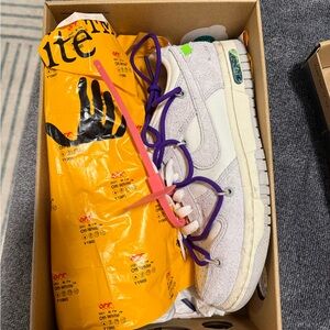 Off-White Women's Sneakers in White and Purple